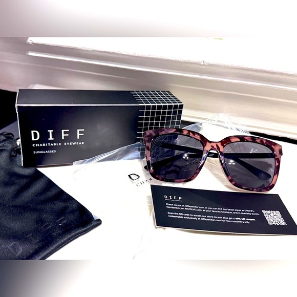 😎 Stylish Diff Charitable Hailey Himalyan Tortoise Sunglasses Brand New in Box - Picture 13 of 16